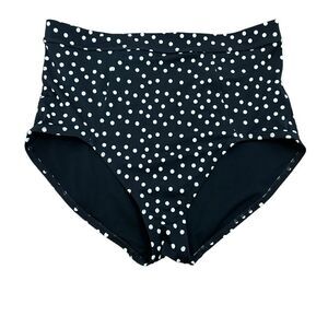 Adore Me Women’s Plus Black & White Retro Pin Up High Waisted Swim Bottom Sz 0X